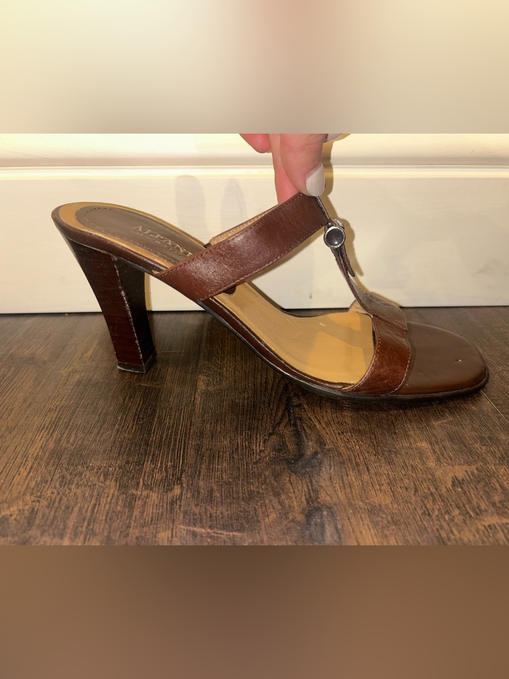 Vintage Brown Alfani Heeled Sandals